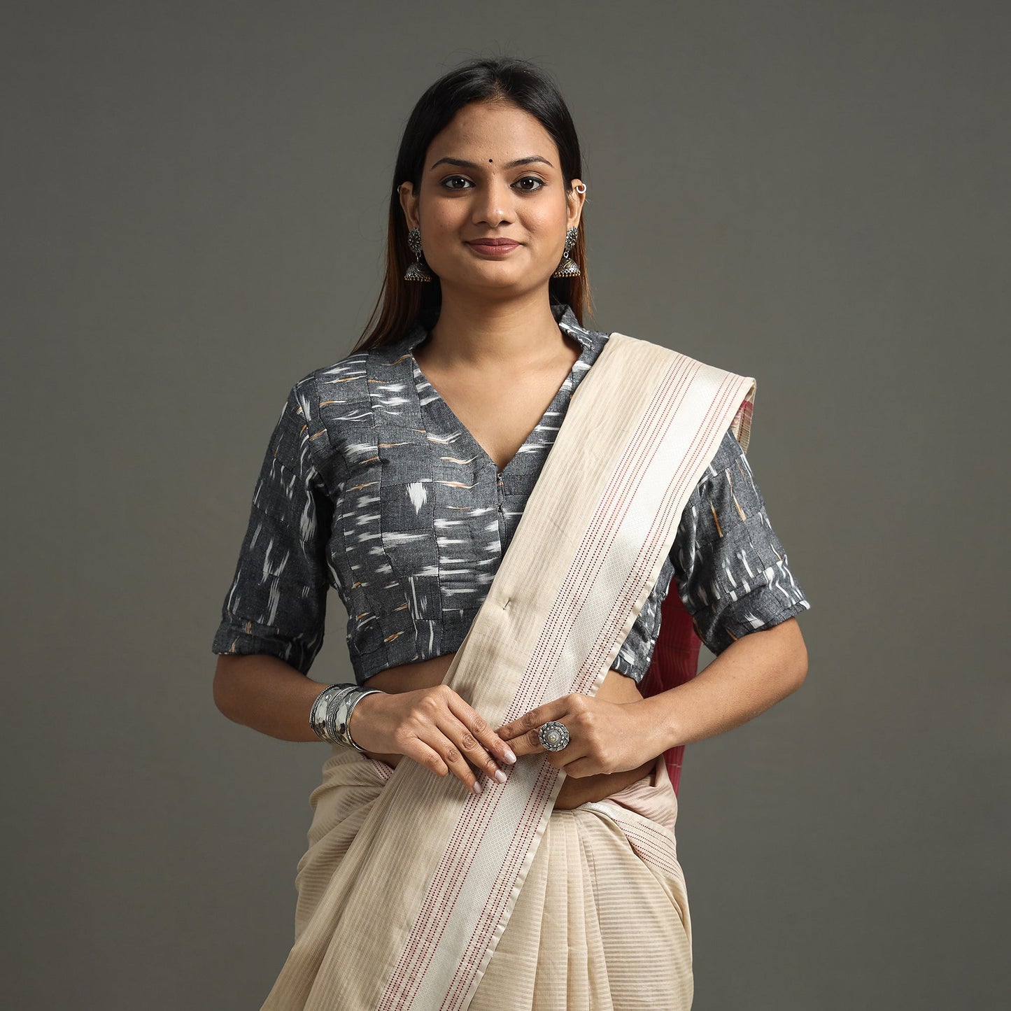 Pochampally Ikat Stitched Blouse