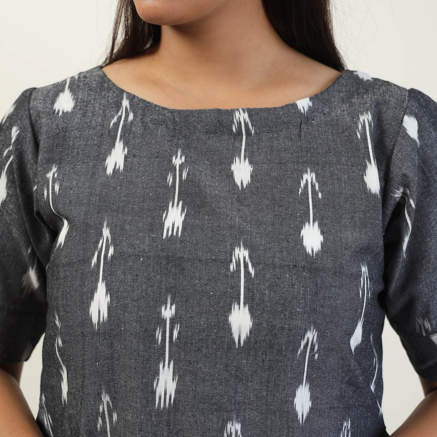 Pochampally Ikat Weave Cotton Dress 05