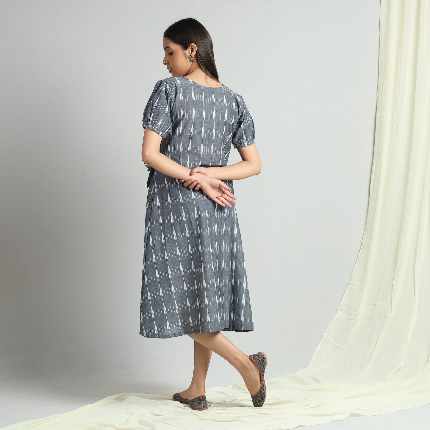Pochampally Ikat Weave Cotton Dress