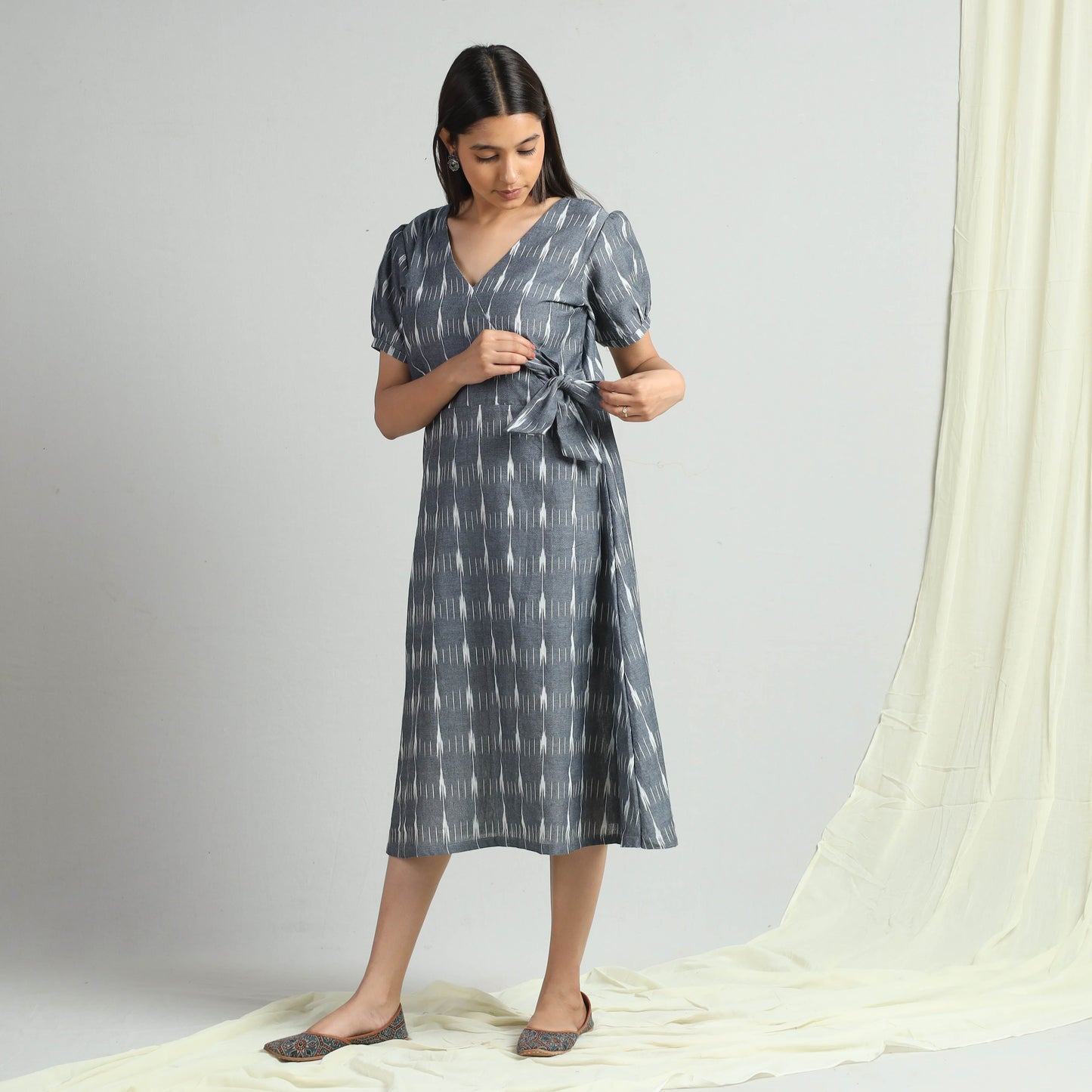 Pochampally Ikat Weave Cotton Dress