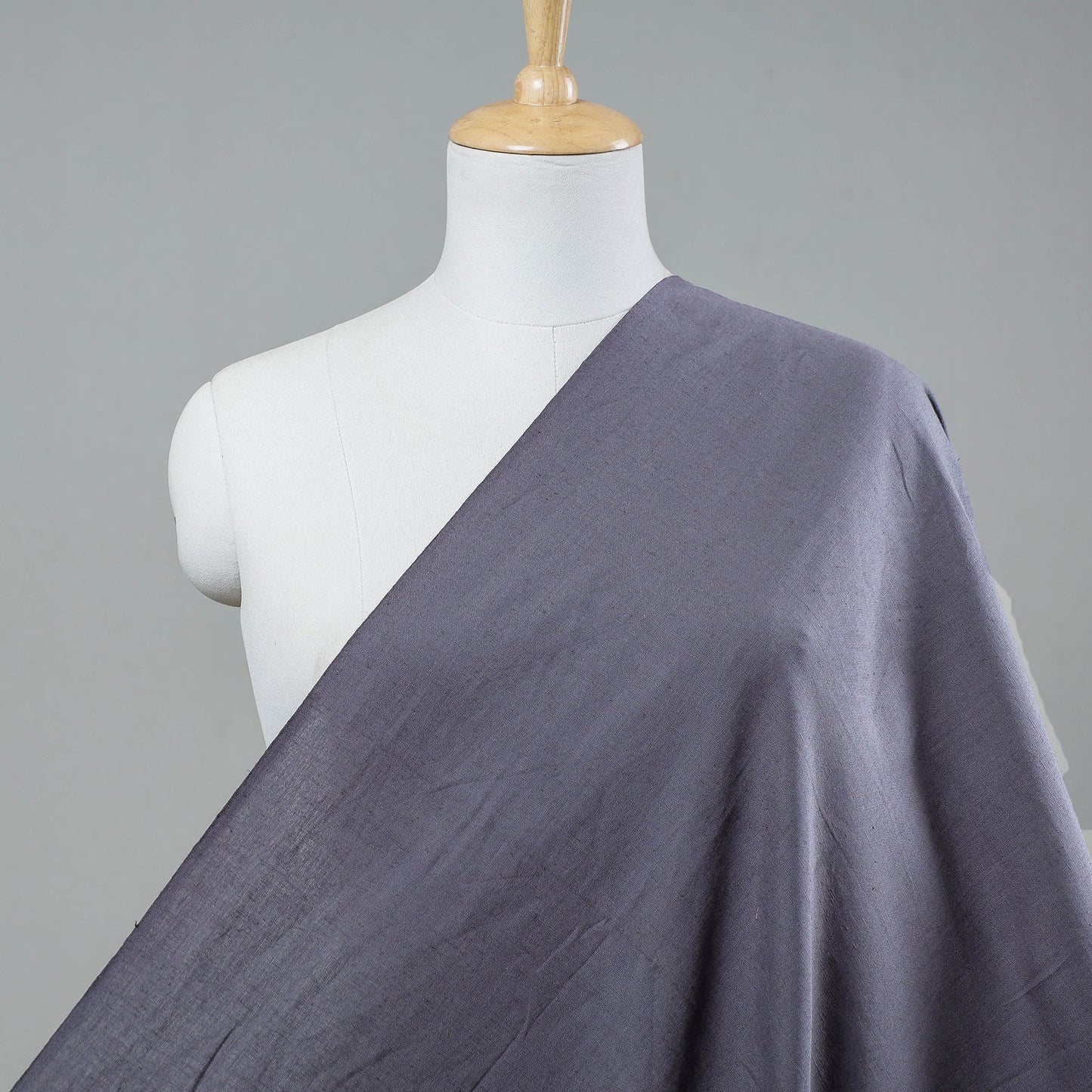 Grey Prewashed Plain Cotton Fabric