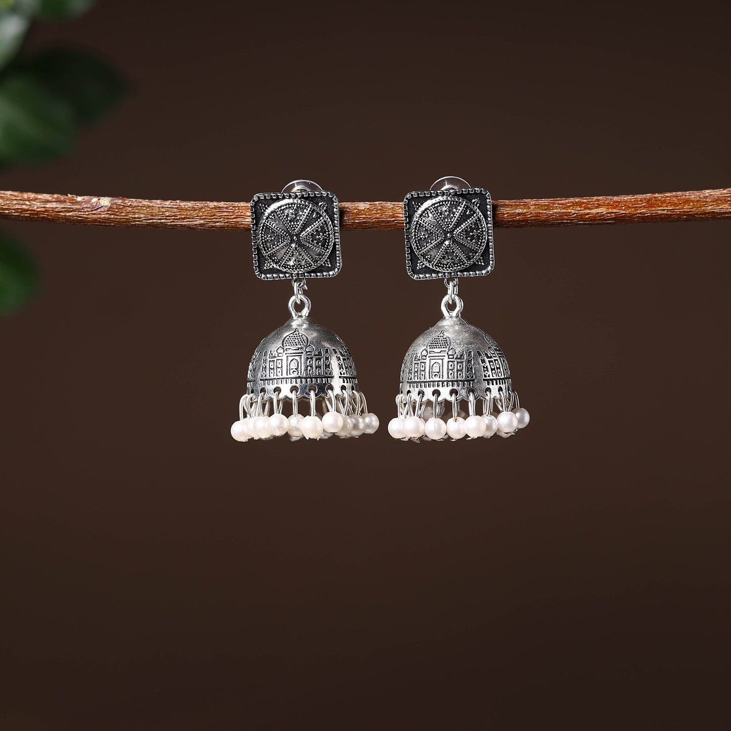 Handcrafted GS Beaded Jhumki Earrings