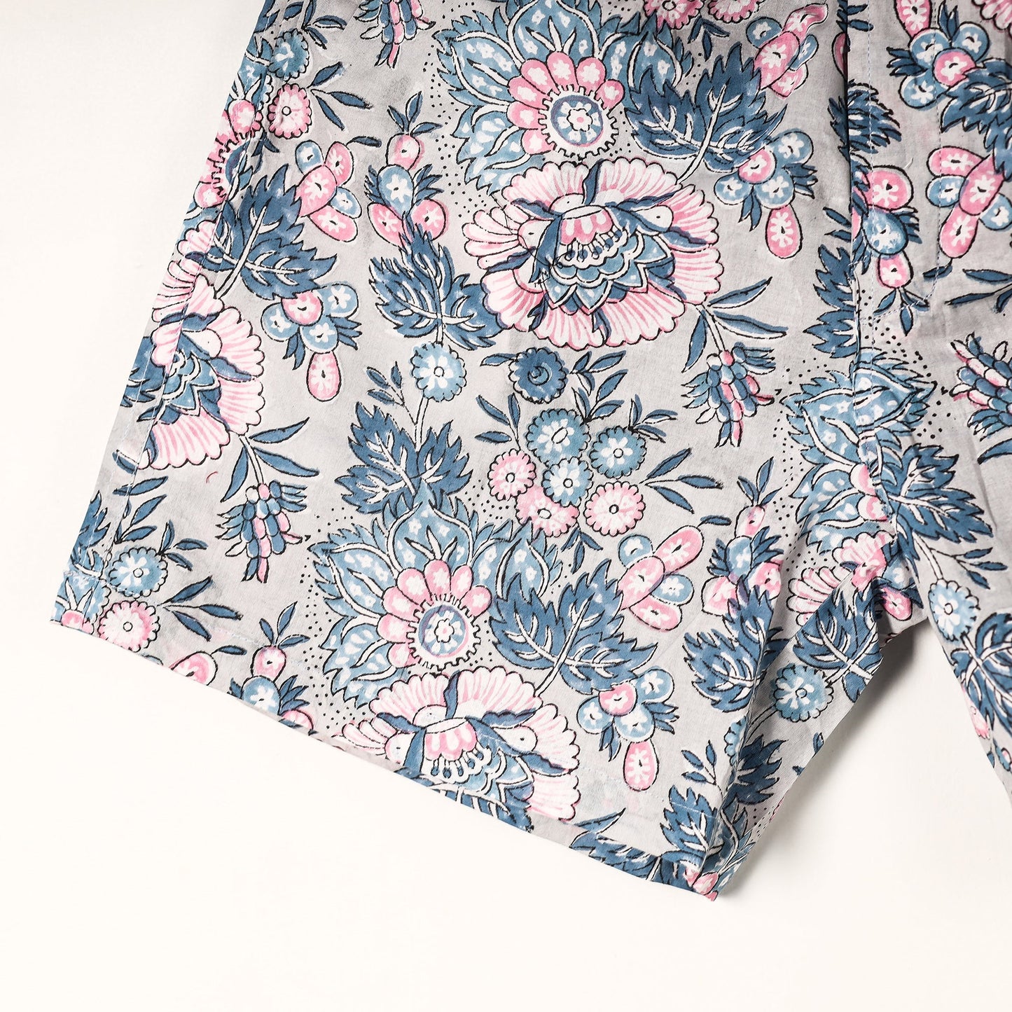 Sanganeri Block Printed Cotton Unisex Boxer/Shorts