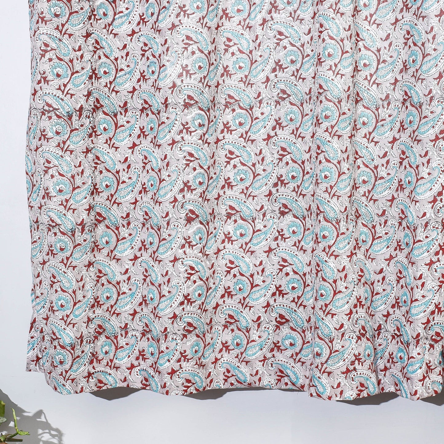 Sanganeri printed cotton window curtain (5 x 3 feet)