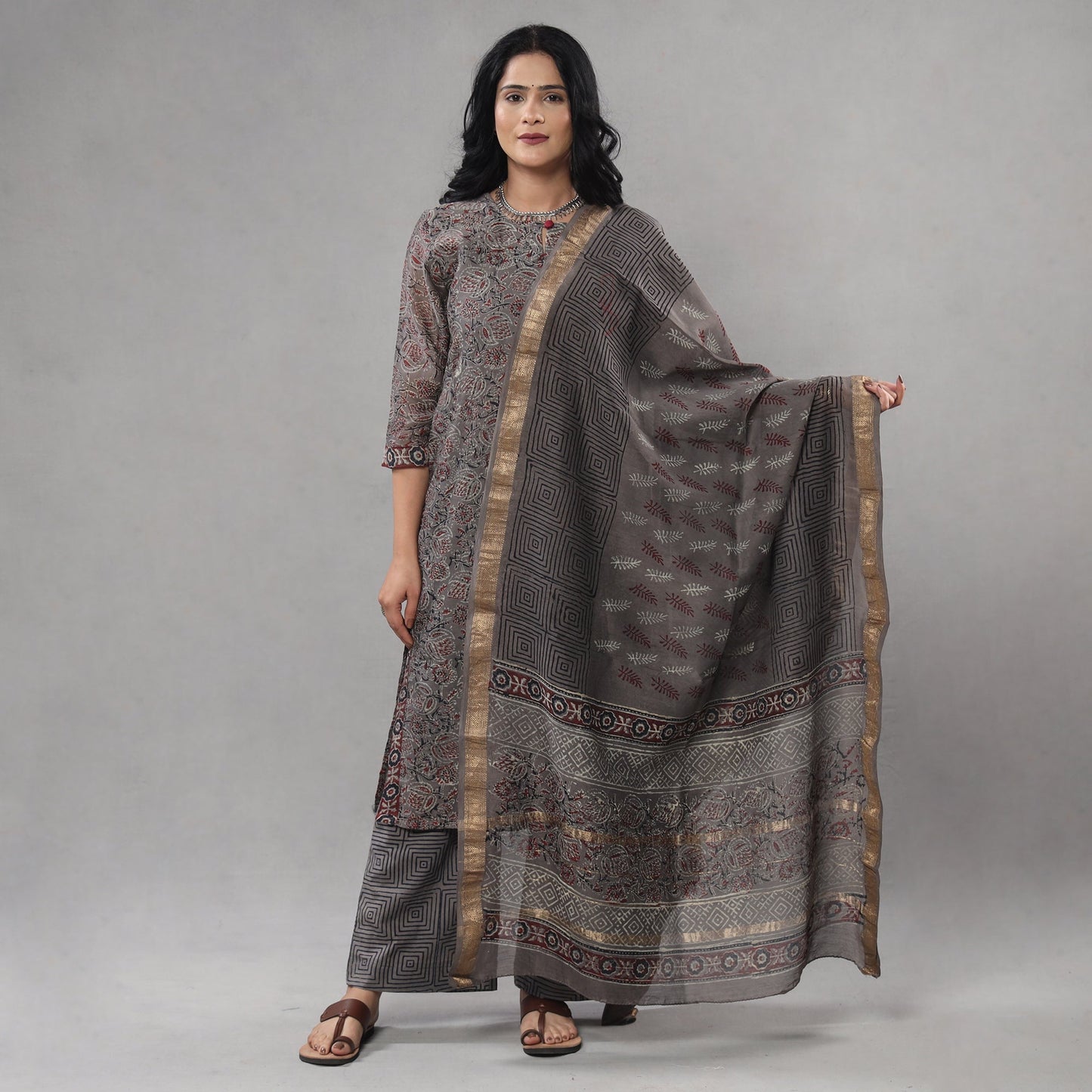 sanganeri kurta set