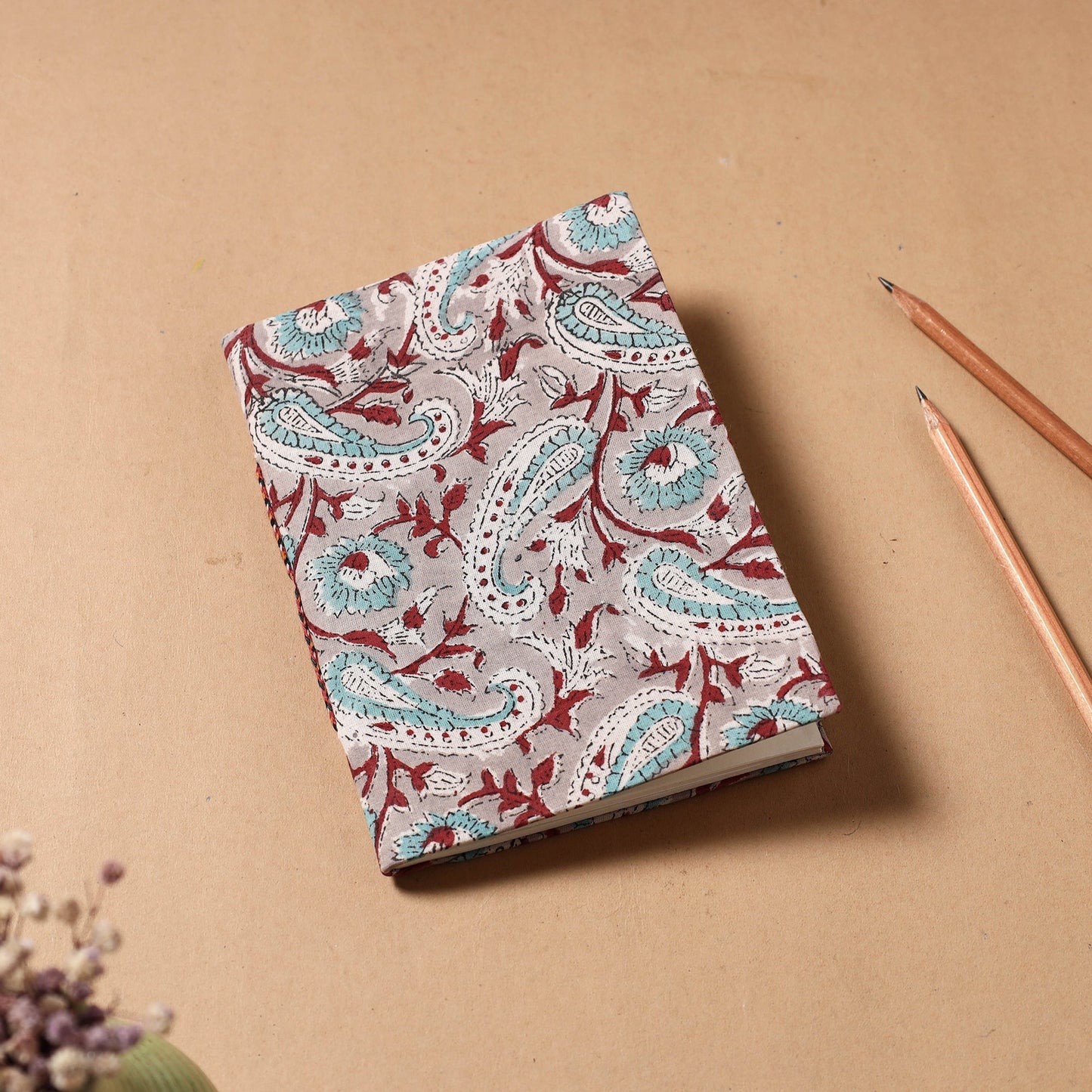 Buy Sanganeri Fabric Cover Handmade Paper Notebook Online at iTokri.com