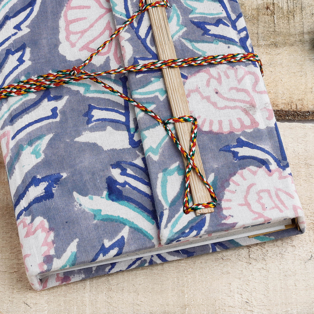 Fabric Cover Handmade Paper Notebook with Thread Lock