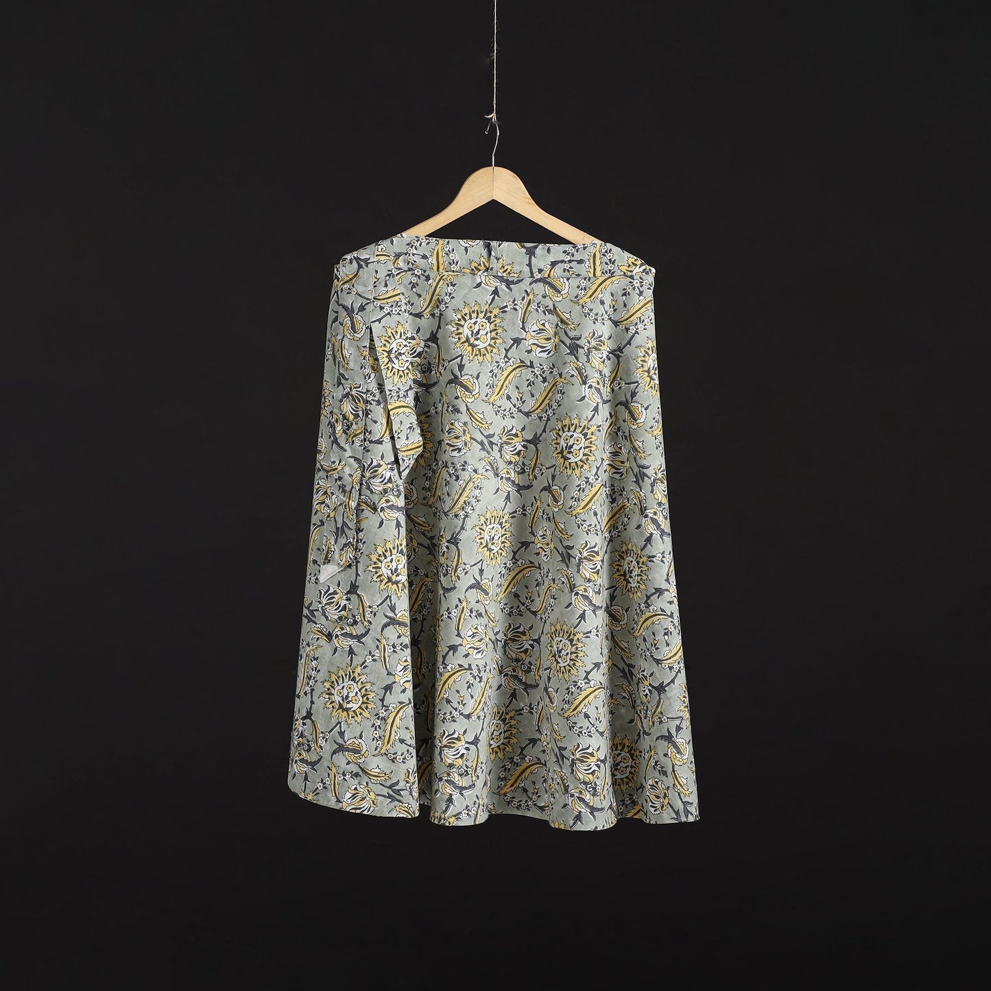 Sanganeri hand cotton wrap around skirt 78 - handcrafted