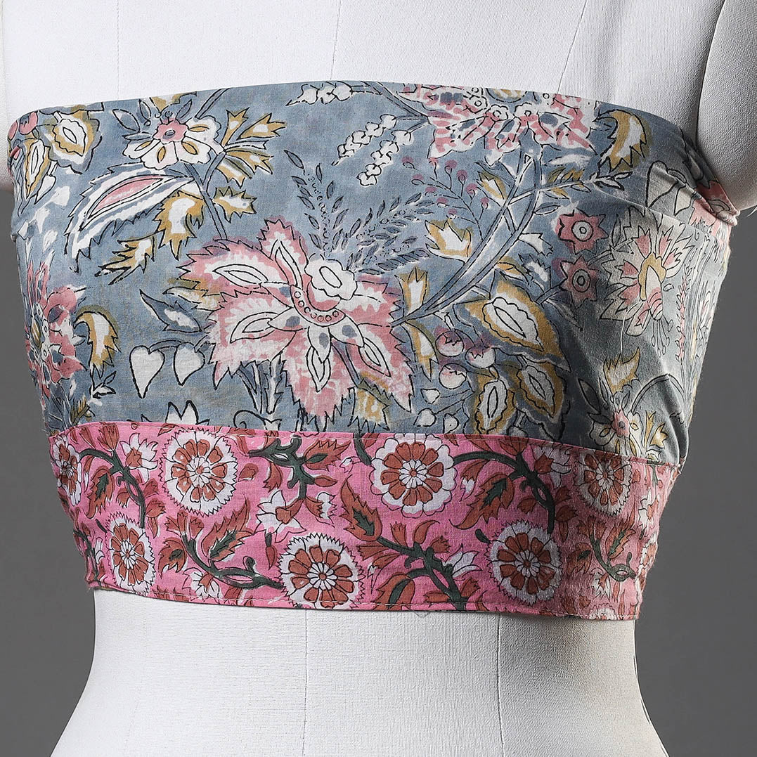 Buy Sanganeri Block Printed Cotton Blouse Piece