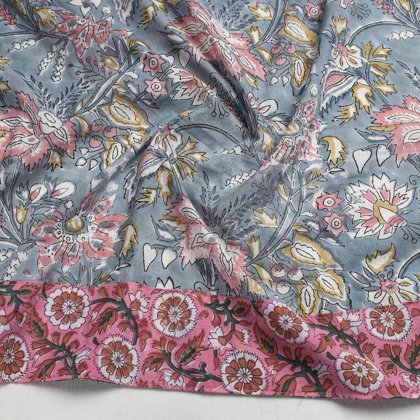 Buy Sanganeri Block Printed Cotton Blouse Piece