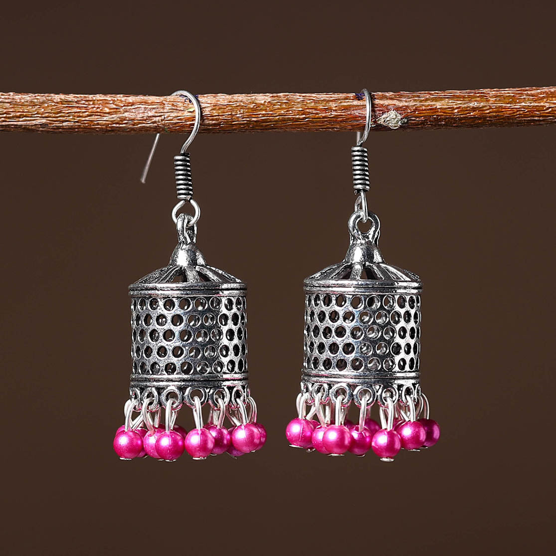 Handcrafted GS Beaded Jhumki Earrings