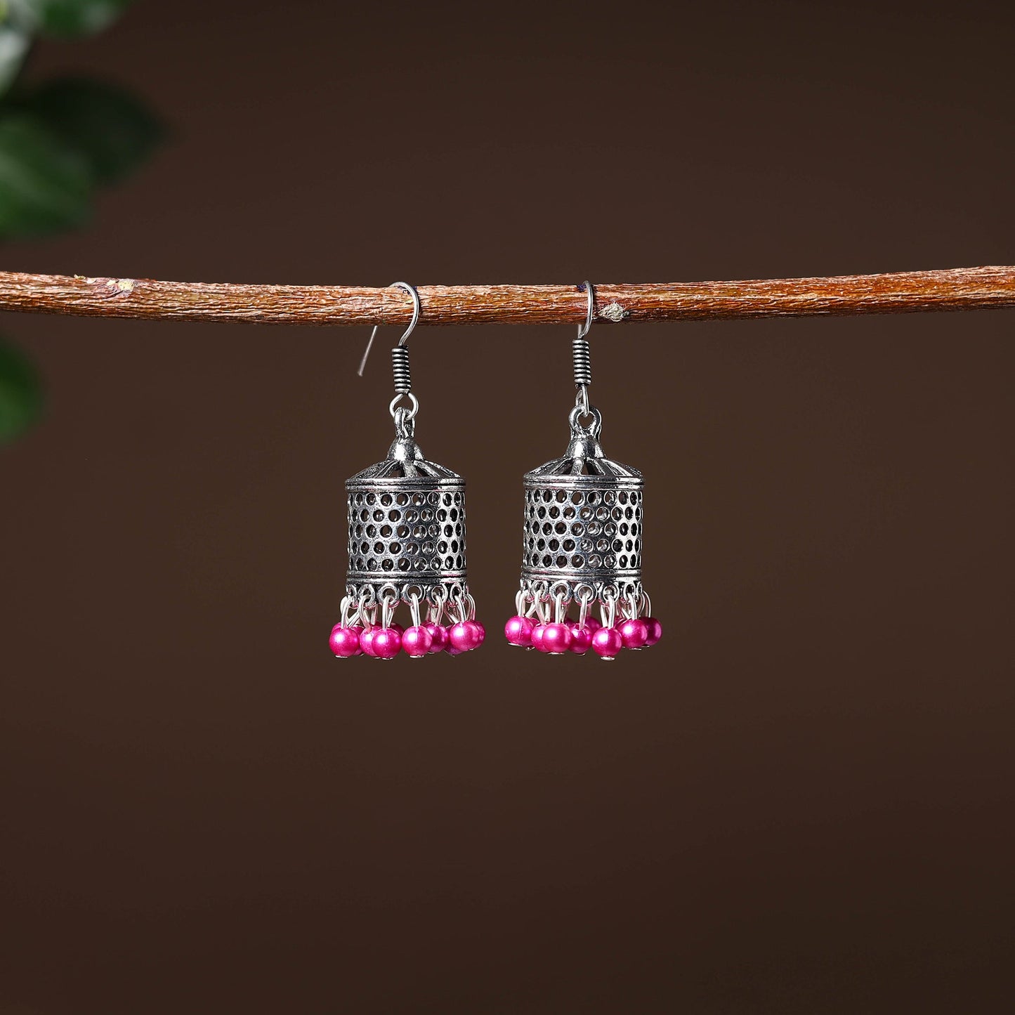 Handcrafted GS Beaded Jhumki Earrings