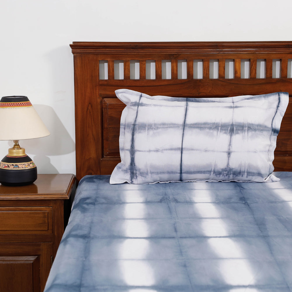 Tie & Dye Cotton Double Shibori Bed Sheet Set