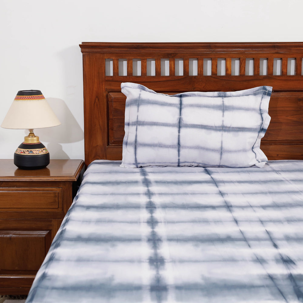 Buy Tie & Dye Cotton Double Shibori Bed Sheet Set