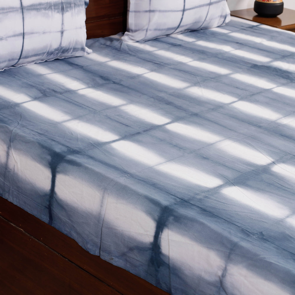 Tie & Dye Cotton Double Shibori Bed Sheet Set