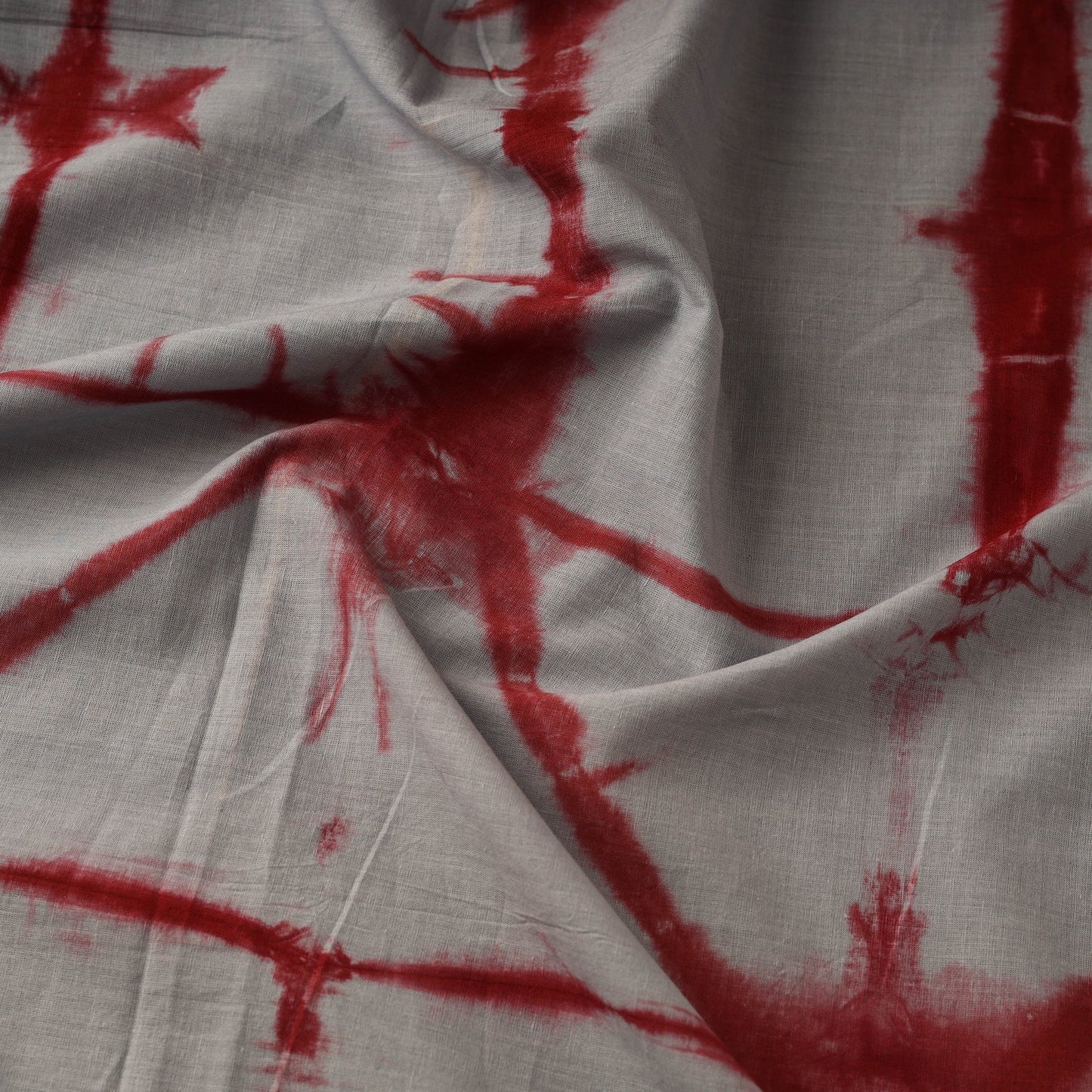 Grey Tie-Dye Cotton Shibori Fabric