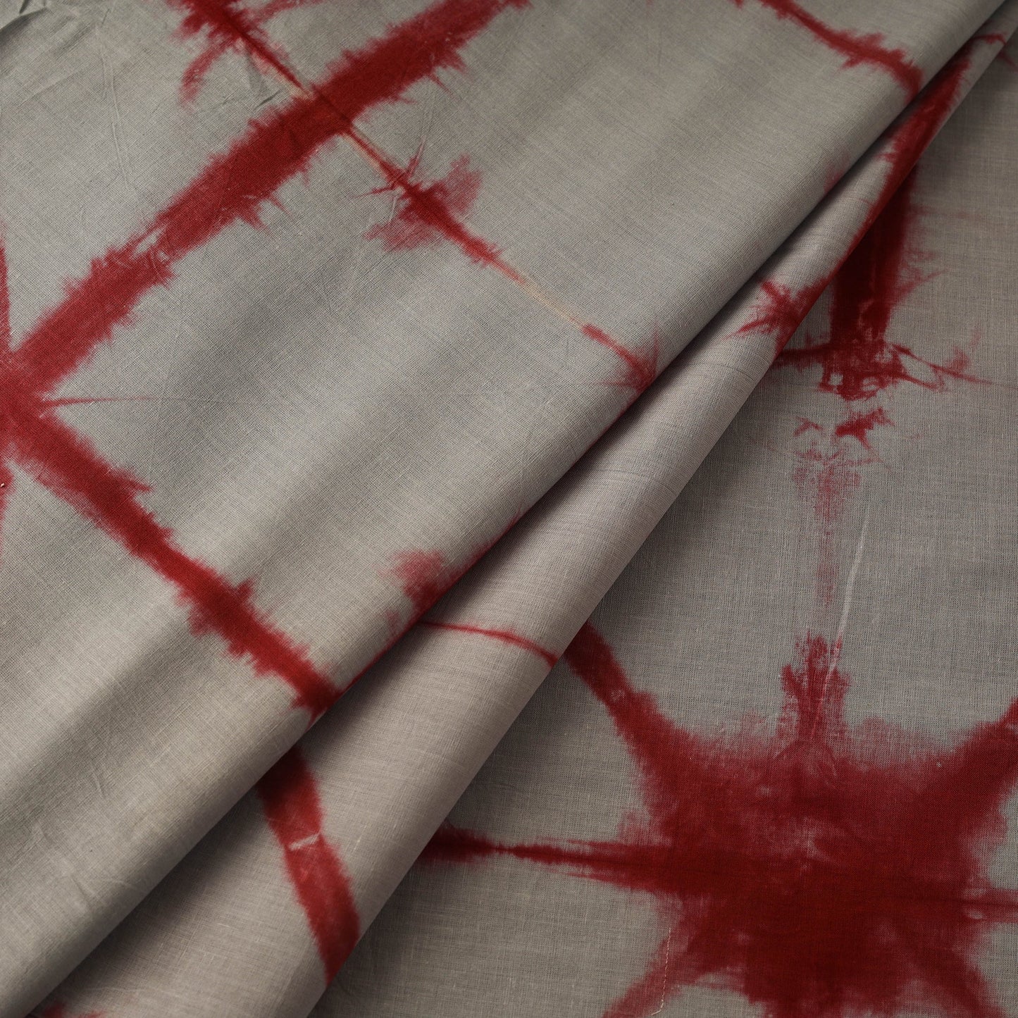 Grey Tie-Dye Cotton Shibori Fabric