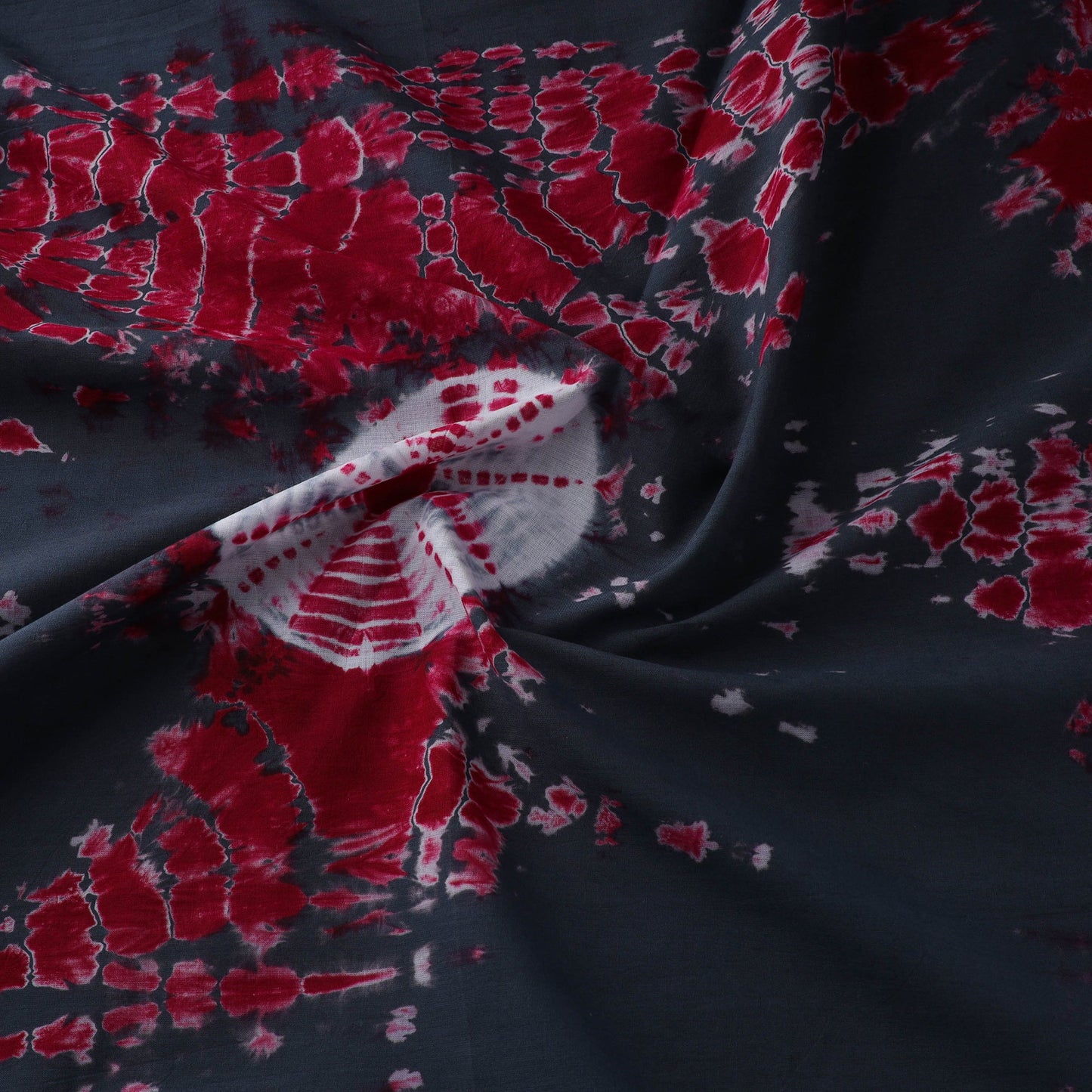 Grey Tie-Dye Cotton Shibori Fabric