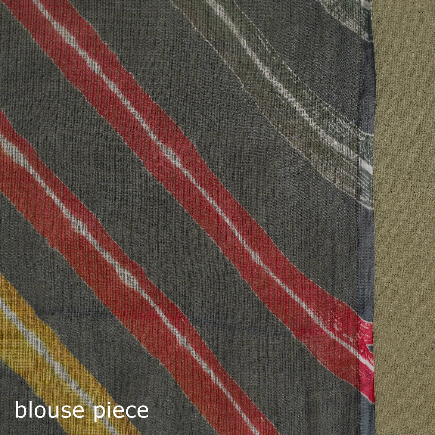 Grey Tie-Dye Kota Doria Cotton Leheriya Saree