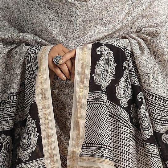 Authentic Bagh Print Silk Dupatta Online