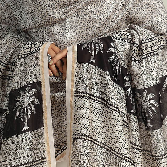 Authentic Bagh Print Silk Dupatta Online