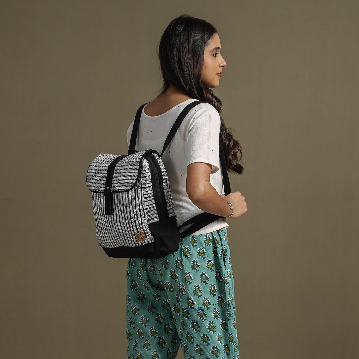 Upcycled Weave handcrafted Laptop Backpack