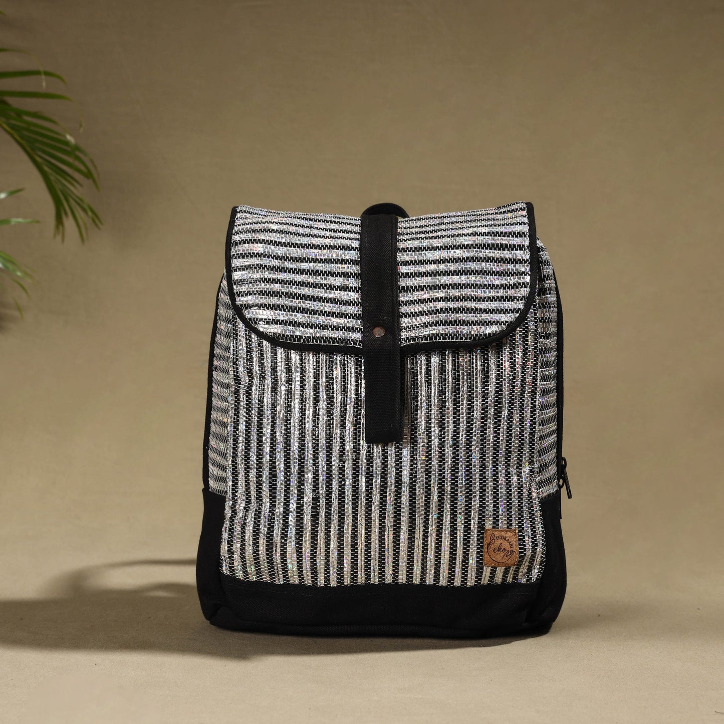 Upcycled Weave handcrafted Laptop Backpack