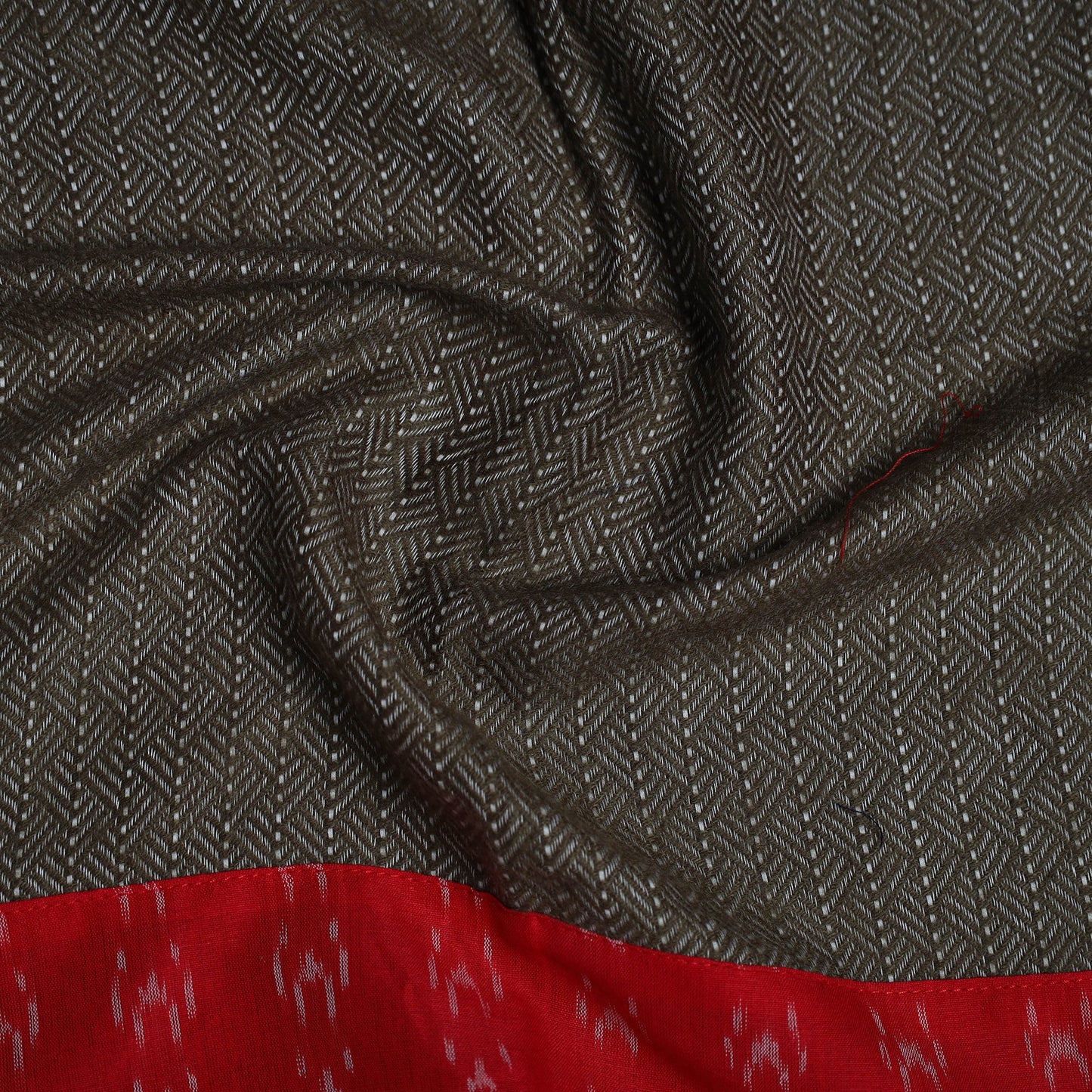 Grey - woollen plain blouse piece 08 - handcrafted