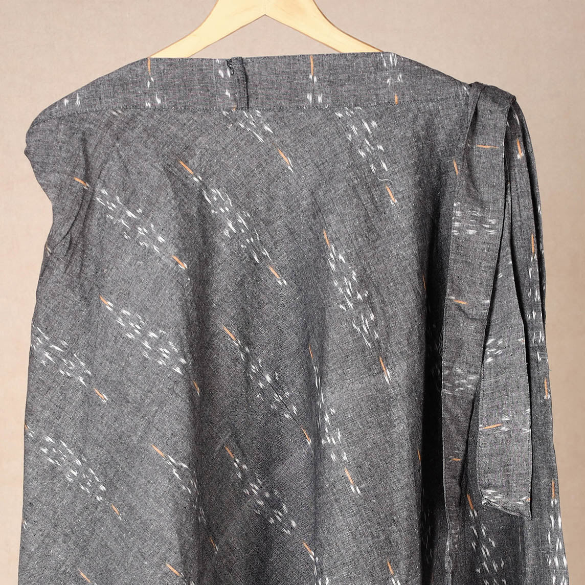 Grey Wrap Around Cotton Pochampally Ikat Skirt