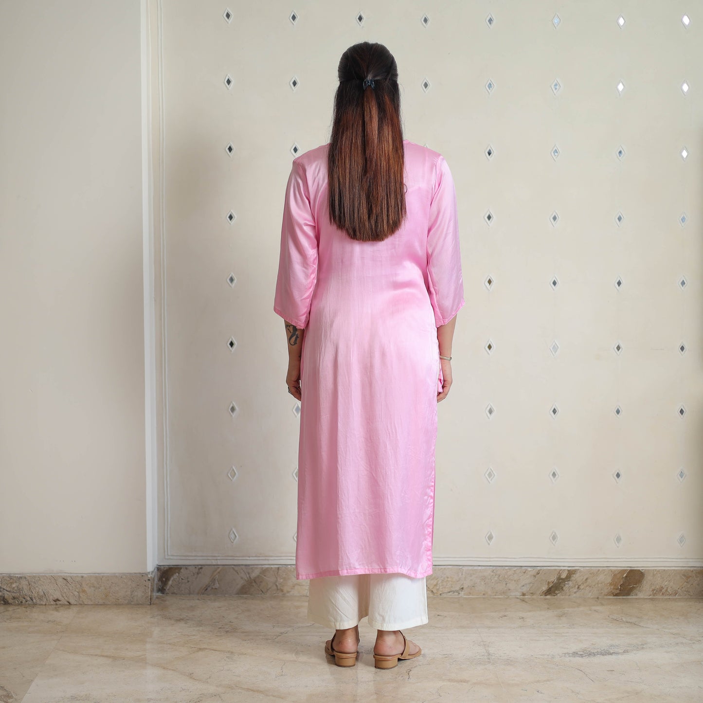 Modal Silk Plain Kurta for Women