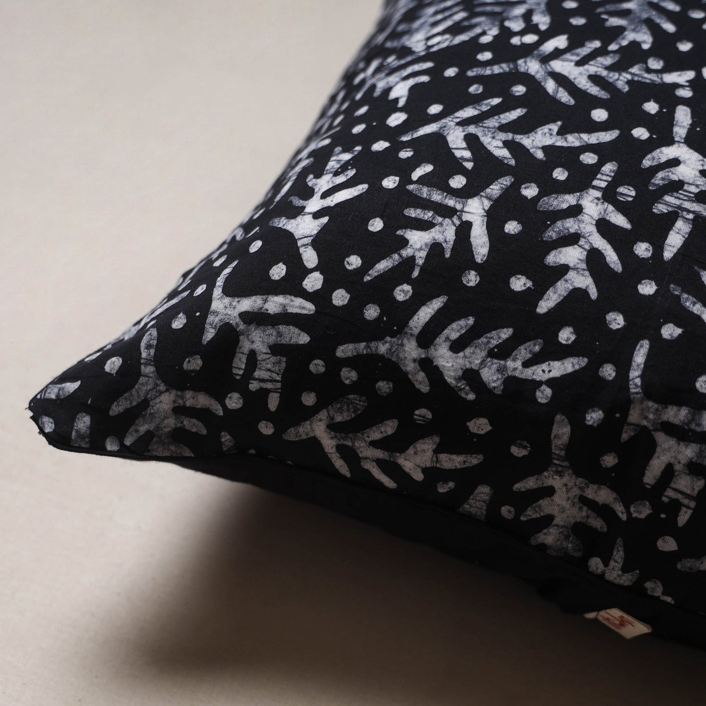 Hand block batik print cushion cover 18 - handcrafted