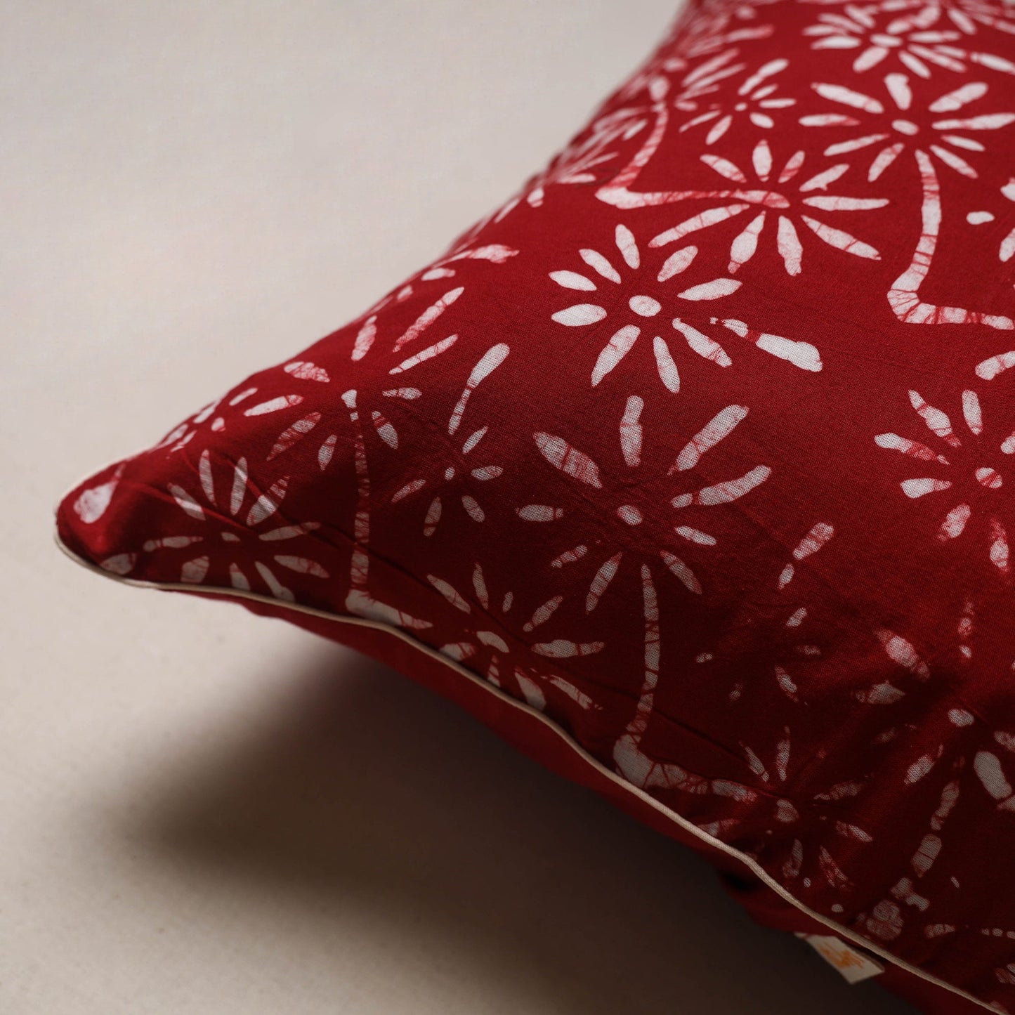 Hand block batik print cushion cover 19 - handcrafted