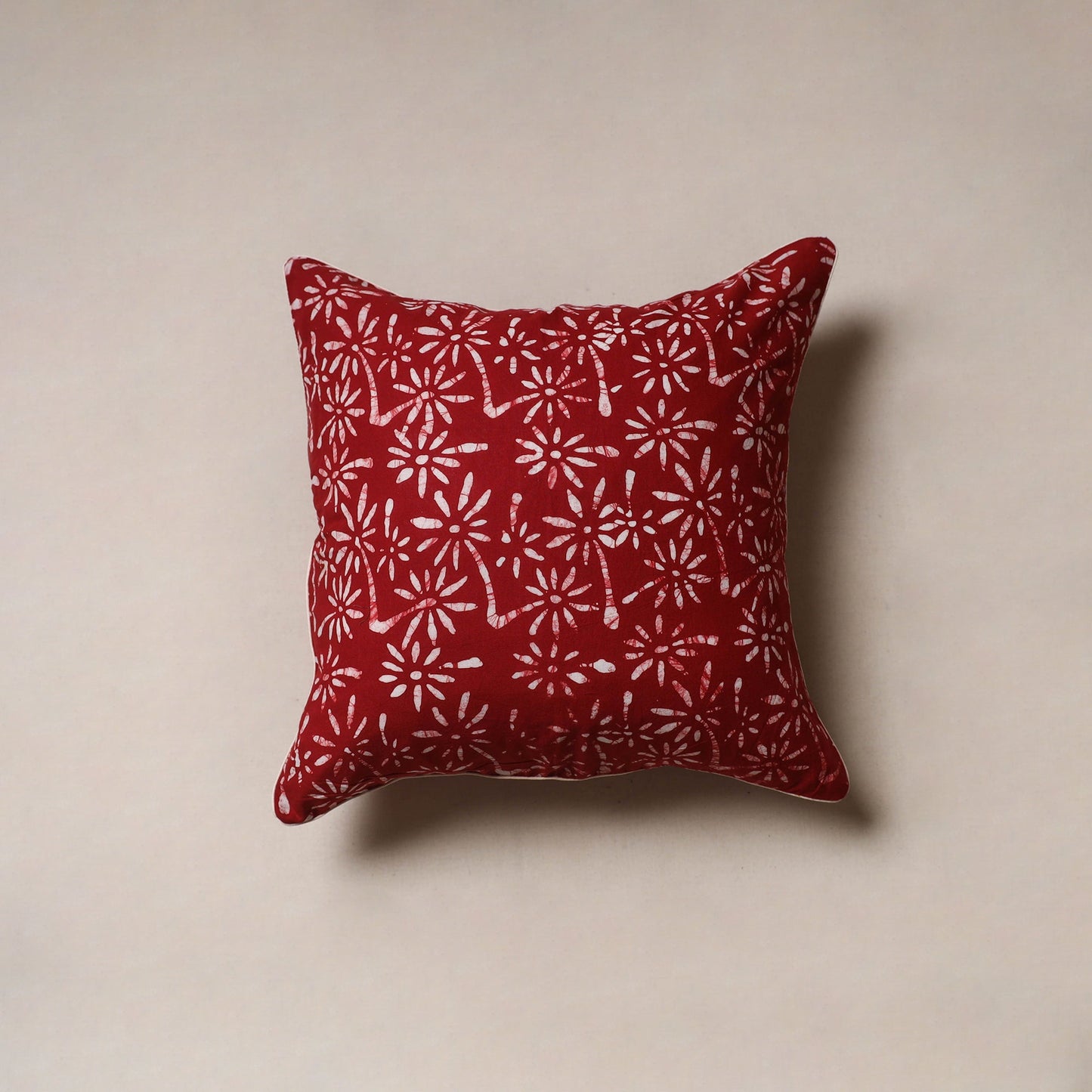 Hand block batik print cushion cover 19 - handcrafted
