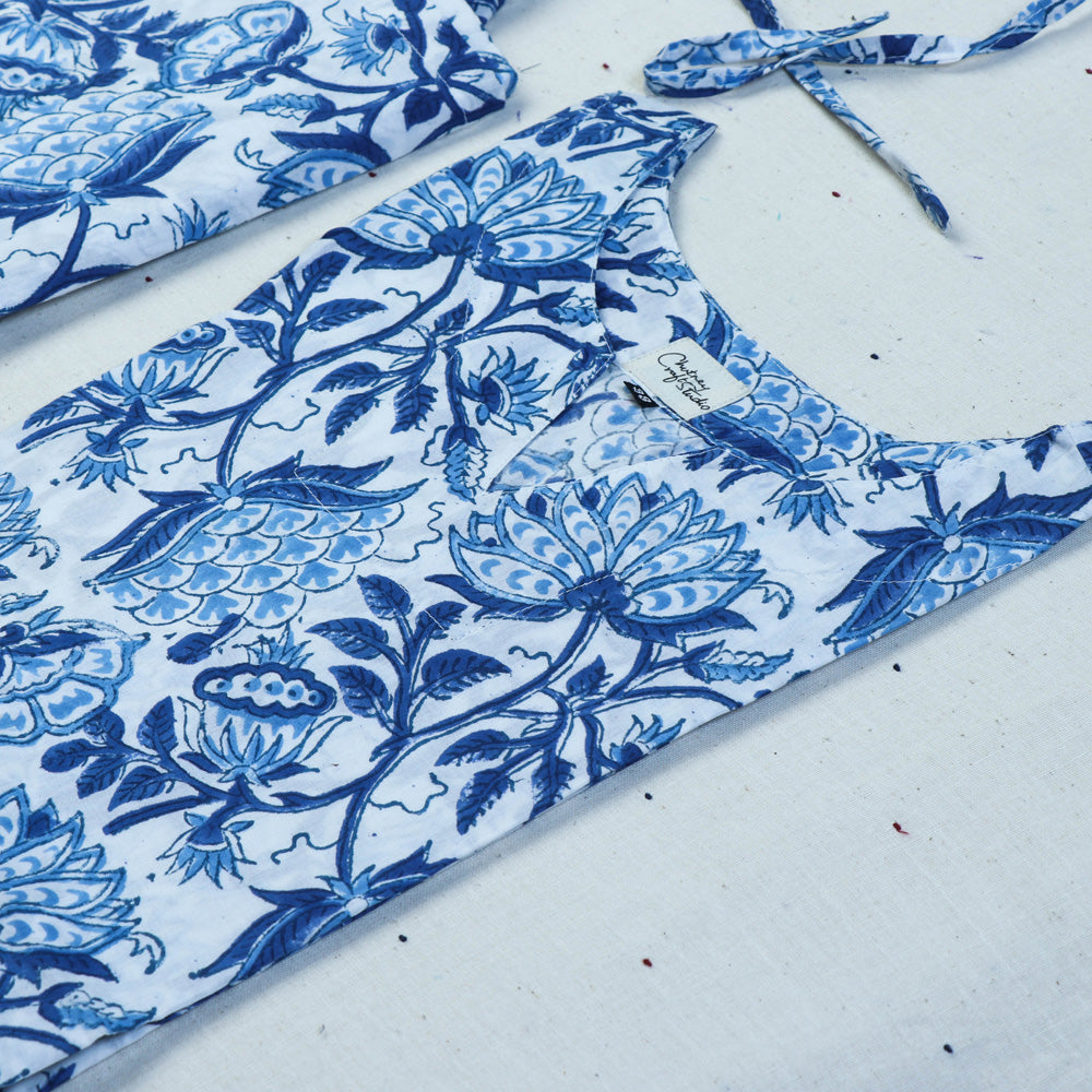 Hand Block Printed Cotton Night Suit