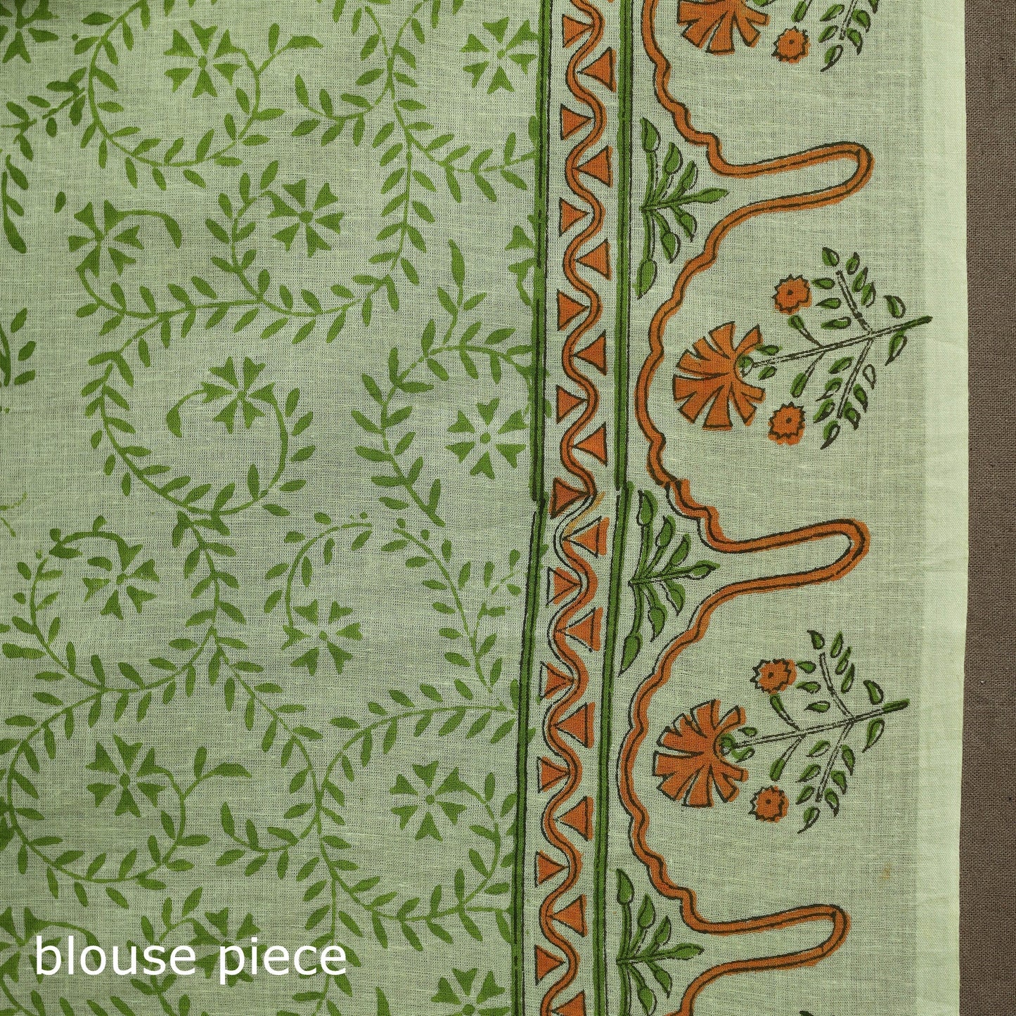 Hand block pure mul cotton sanganeri floral print saree 24