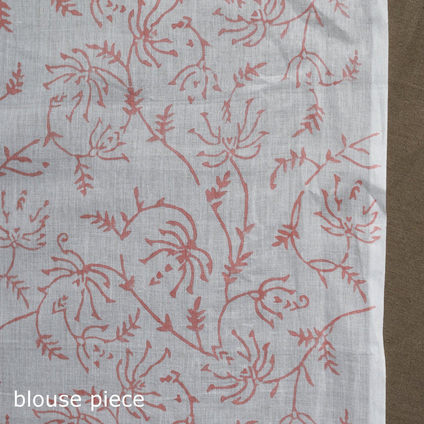 Hand block pure mul cotton sanganeri floral print saree 33