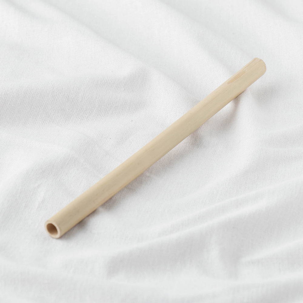 Handcarved Natural Bamboo Reusable Straw (8 in)