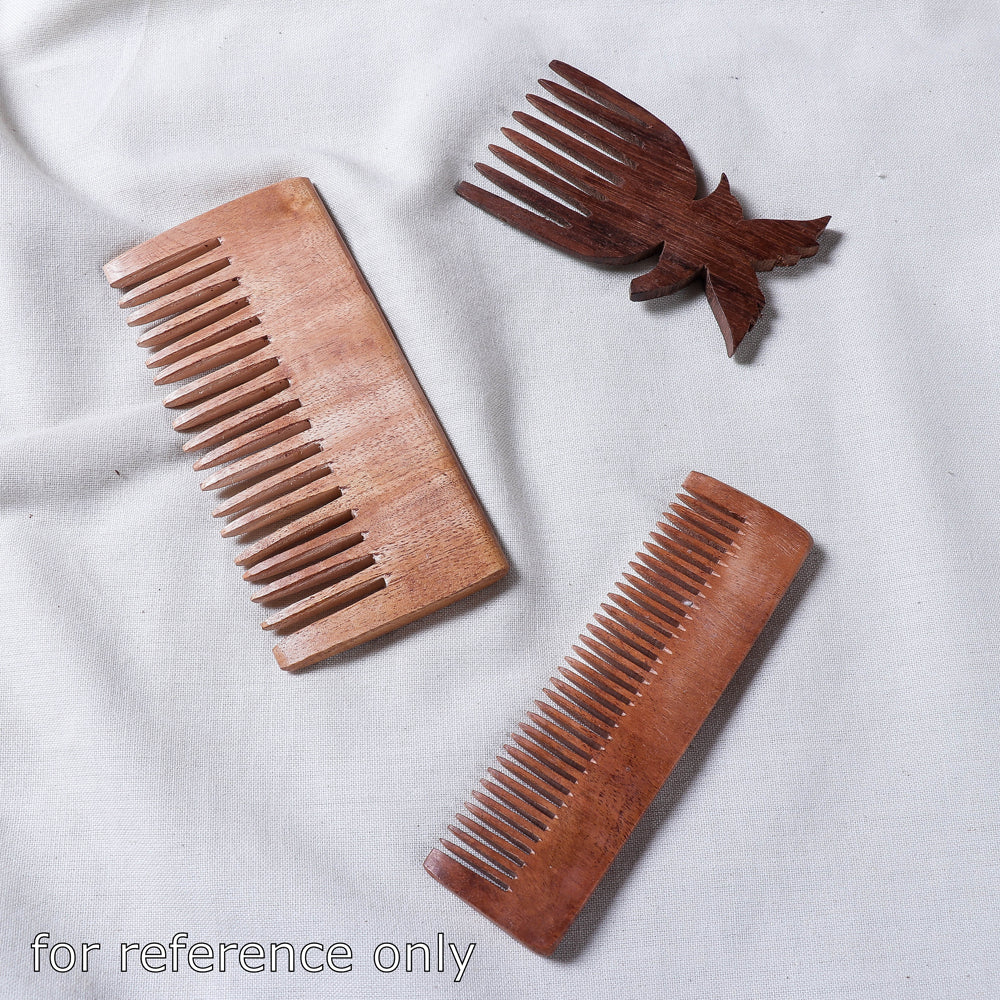 Handcarved Natural Neem Wood Comb (Small) Online in India