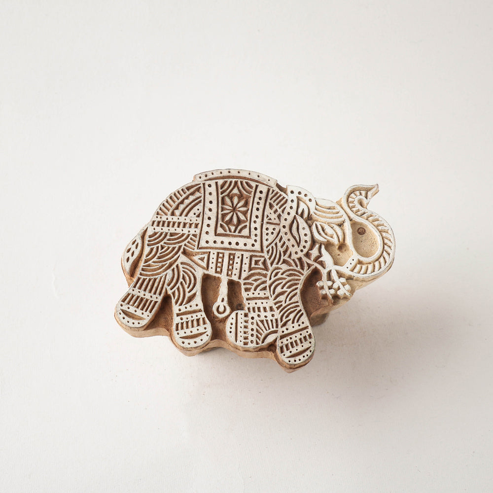 Hand-carved Rohida Wood Block (Big)