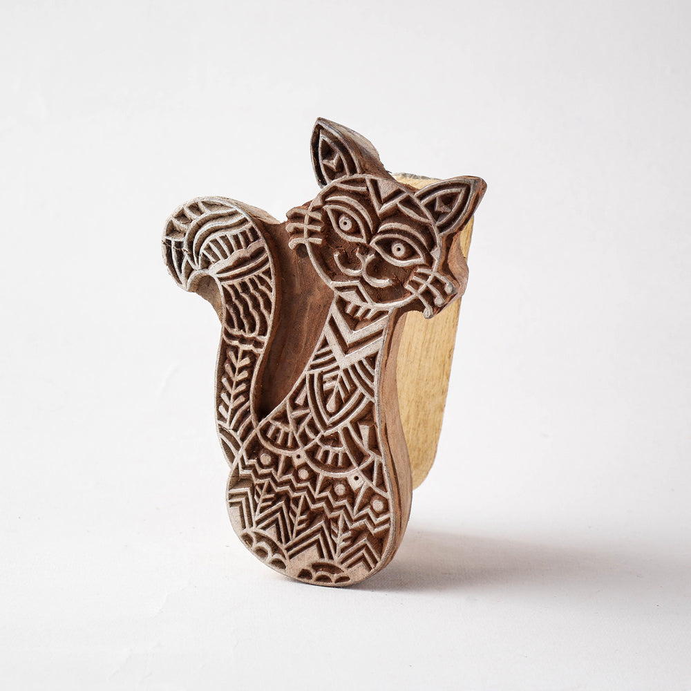 Hand-carved Rohida Wood Block (Big)