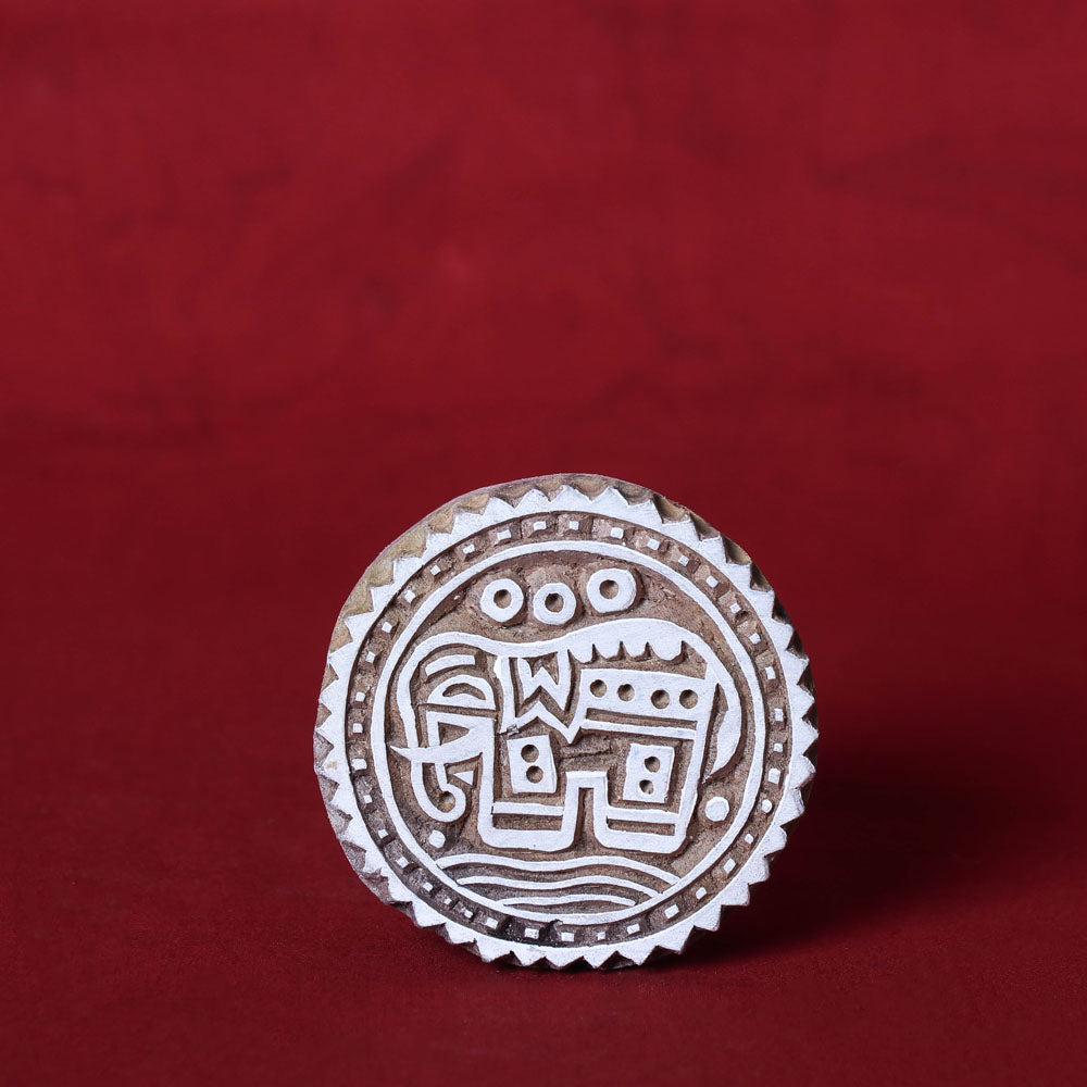 Hand-carved Rohida Wood Block (Small)