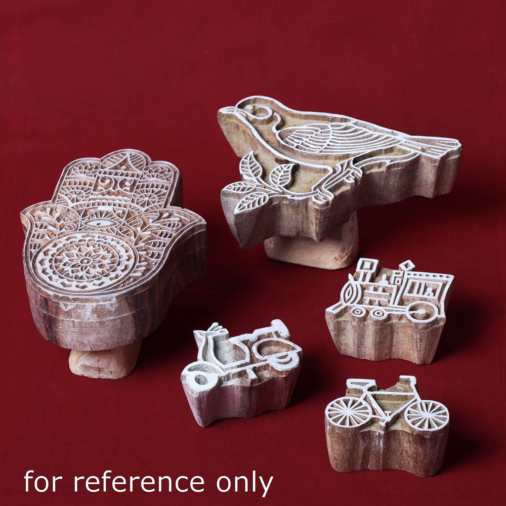 Hand-carved Rohida Wood Block (Small)