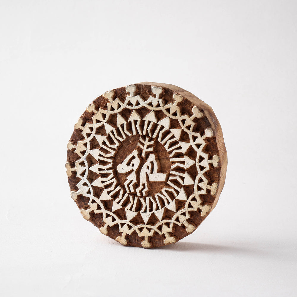 Hand-carved Sheesham Wood Block