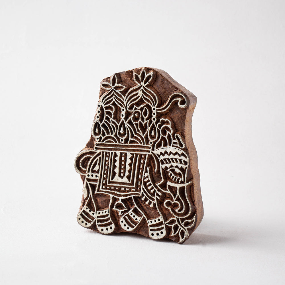 Hand-carved Sheesham Wood Block