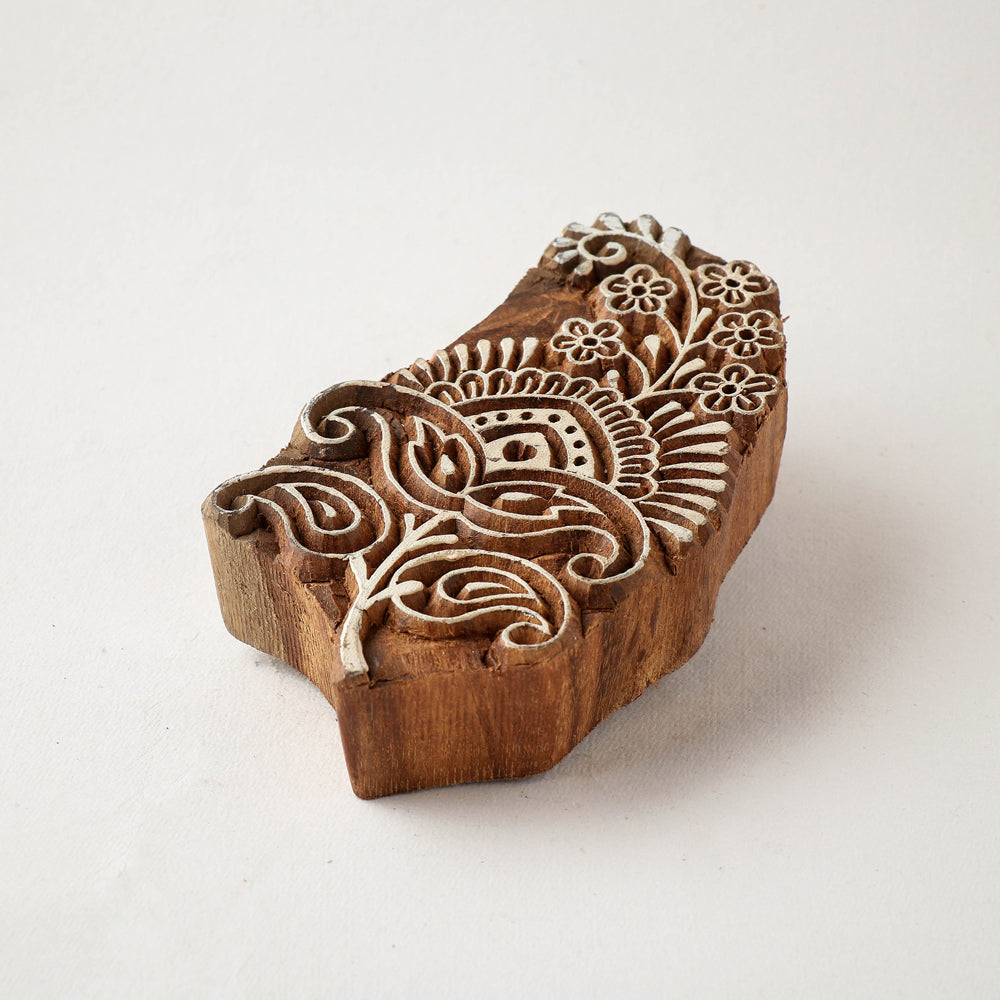 Hand-carved Sheesham Wood Block