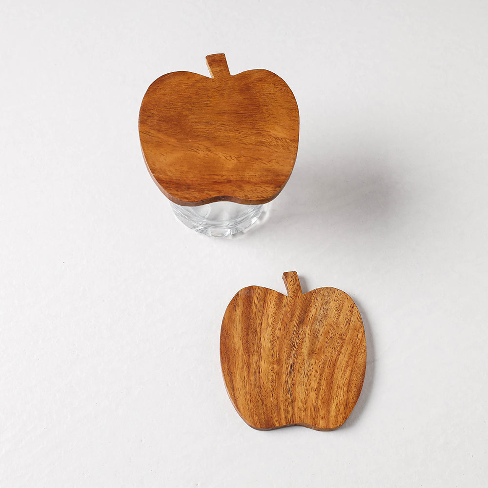 Hand Carved Sheesham Wood Coasters (Set of 2) Online at iTokri.com
