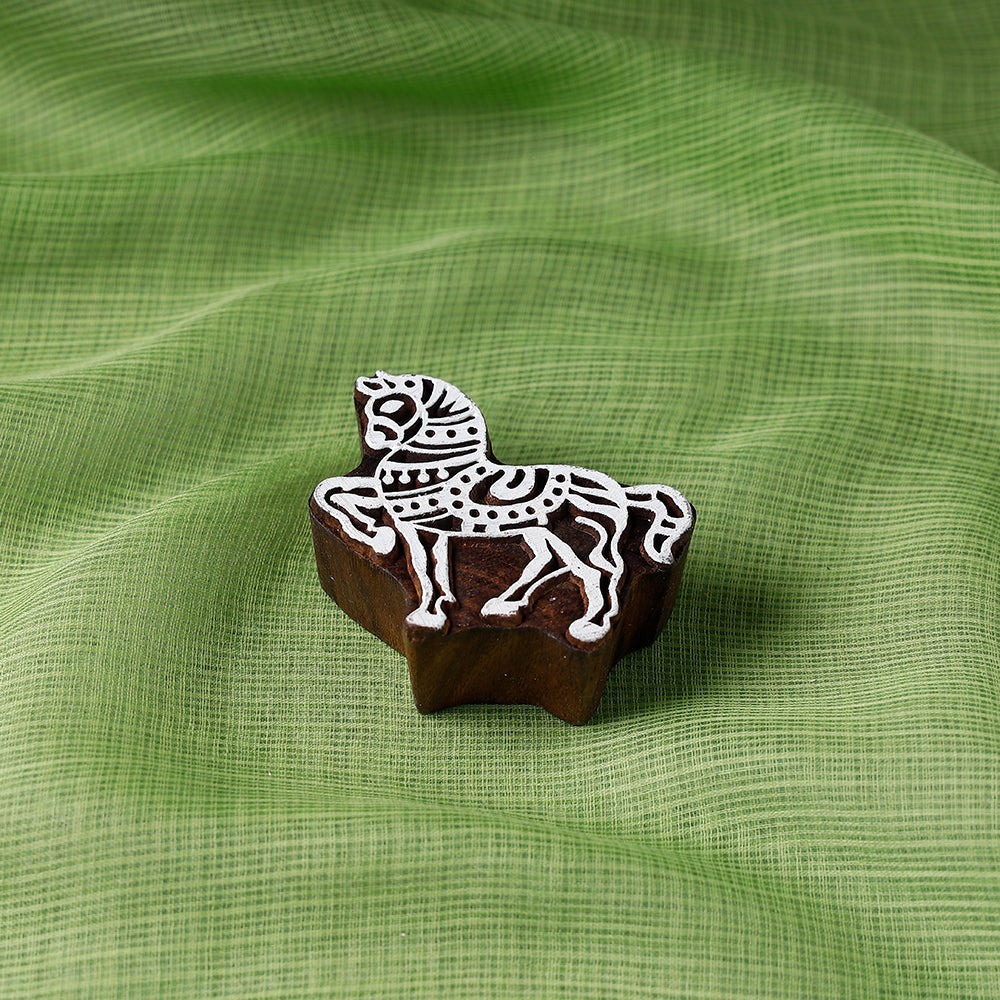 Hand Carved Sheesham Wood Block Fridge Magnet at iTokri.com