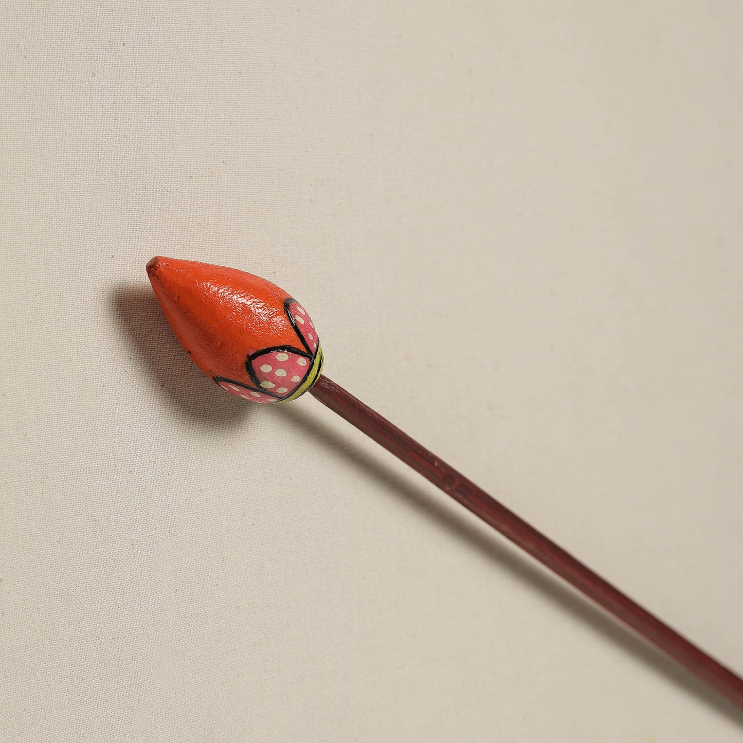 Hand-Carved Wooden Home Decor Flower Stick Online