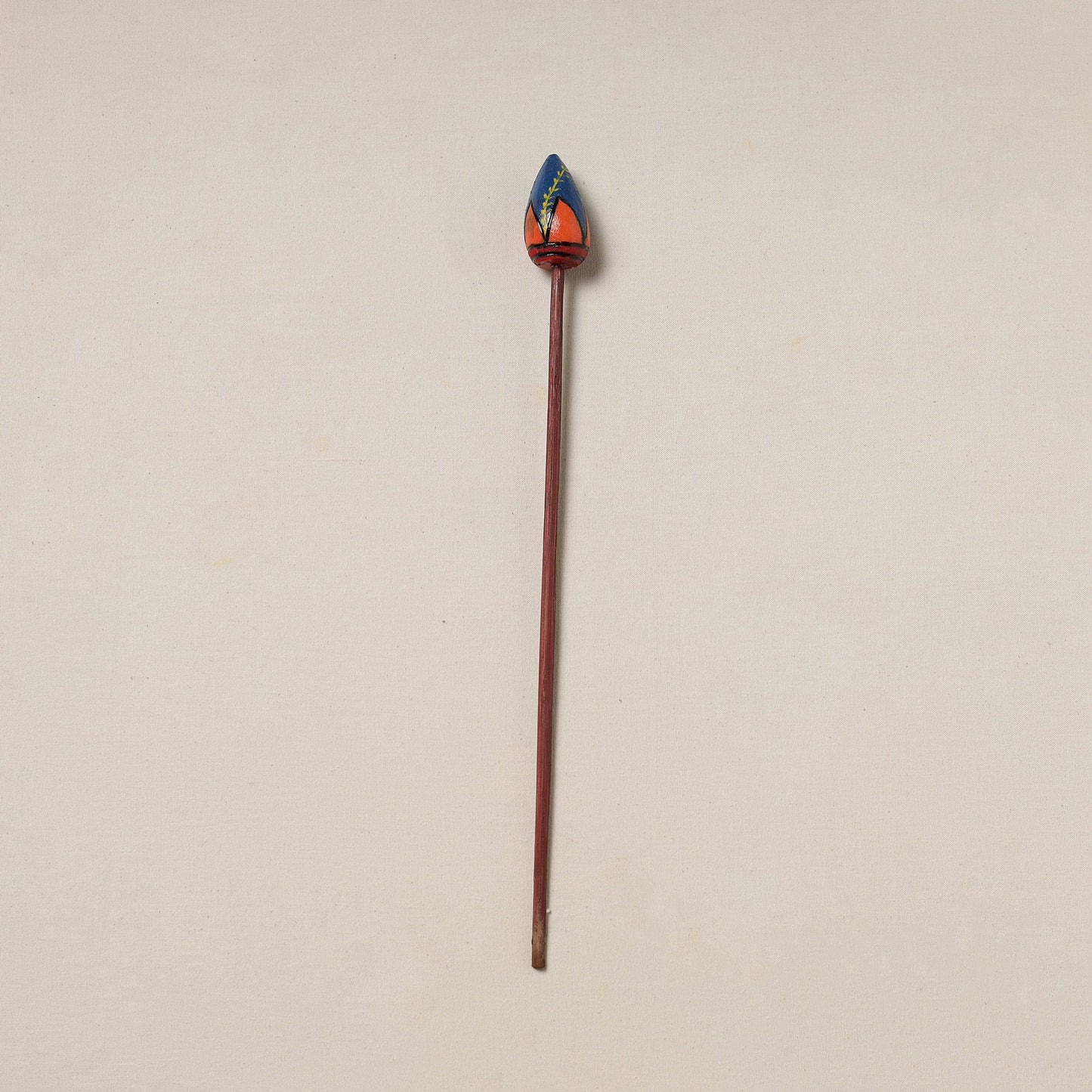 Hand-carved wooden home decor flower stick 05 - handcrafted