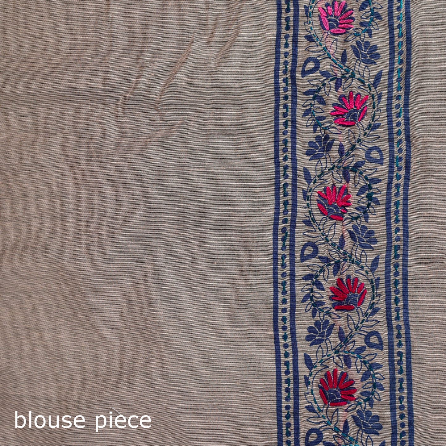 Hand embroidered chanderi silk chapa work phulkari saree 28